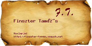 Finszter Tamás névjegykártya